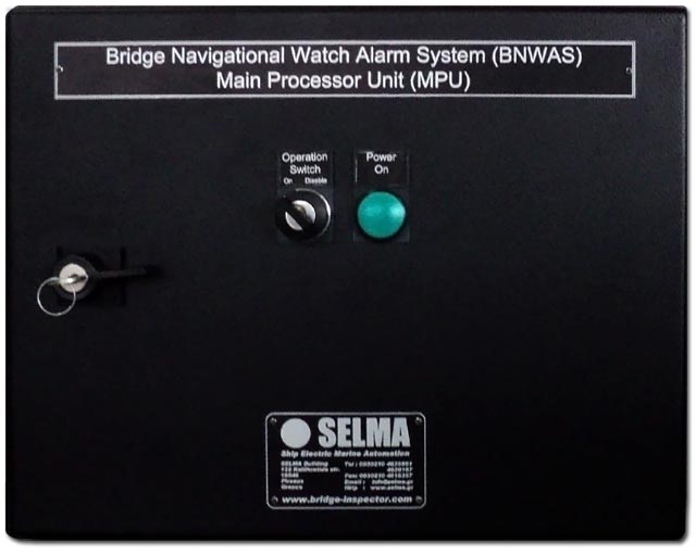 SELMA BNWAS - Main PLC Control Panel Front View